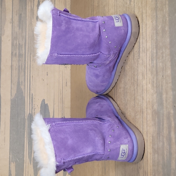 Ugg Adrianna Star Studded Lavender Youth Winter Snow Boots 1004864K - Picture 6 of 10